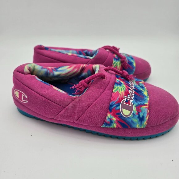 Champion Girls Slippers Tie Dye Drawstring Youth Size 5 - Picture 5 of 9